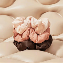 Load image into Gallery viewer, Kitsch Recycled Fabric Cloud Scrunchies - 3pc set - Rosewood
