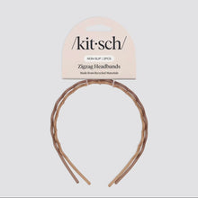 Load image into Gallery viewer, Kitsch Recycled Plastic Zig Zag Headband - 2pc - Neutral