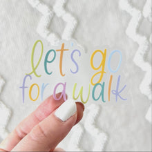 Load image into Gallery viewer, Let’s Go For a Walk Rainbow Sticker