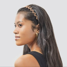 Load image into Gallery viewer, Kitsch Recycled Plastic Zig Zag Headband - 2pc - Neutral
