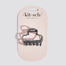Load image into Gallery viewer, Kitsch Metal Medium Open Shape Puffy Claw Clip - Hematite
