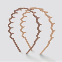 Load image into Gallery viewer, Kitsch Recycled Plastic Zig Zag Headband - 2pc - Neutral
