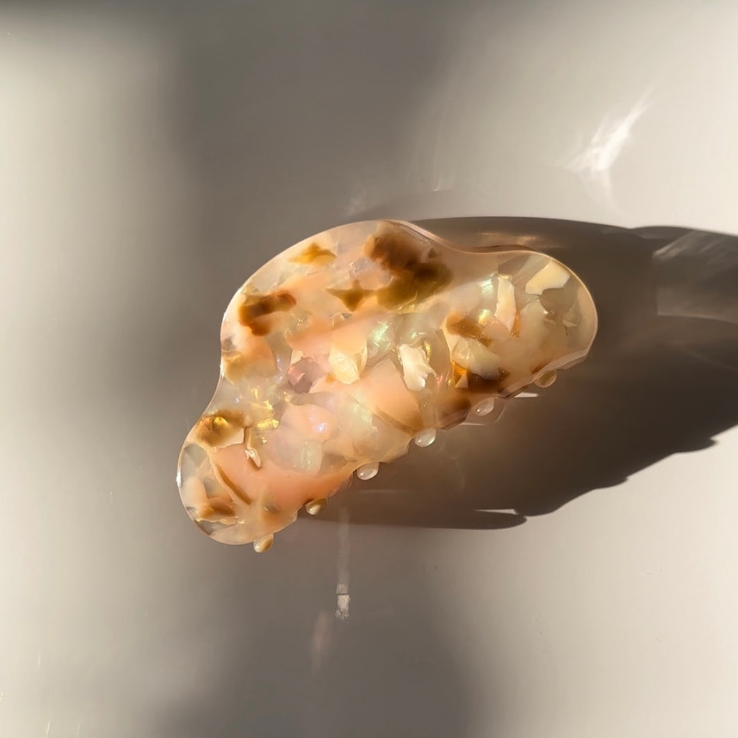 Pink Marble Hair Claw