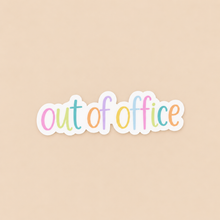 Load image into Gallery viewer, Out of Office Rainbow Sticker
