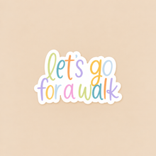 Load image into Gallery viewer, Let’s Go For a Walk Rainbow Sticker
