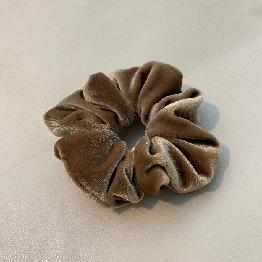Velvety Olive Green Fluffy Hair Tie